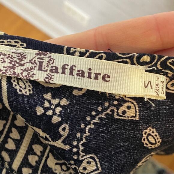 L'AFFAIRE boho embellished embroidered navy tank size small - Picture 6 of 7